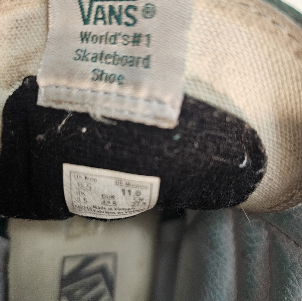 VANS skater shoes teal green Mens 9.5 US - Picture 9 of 9